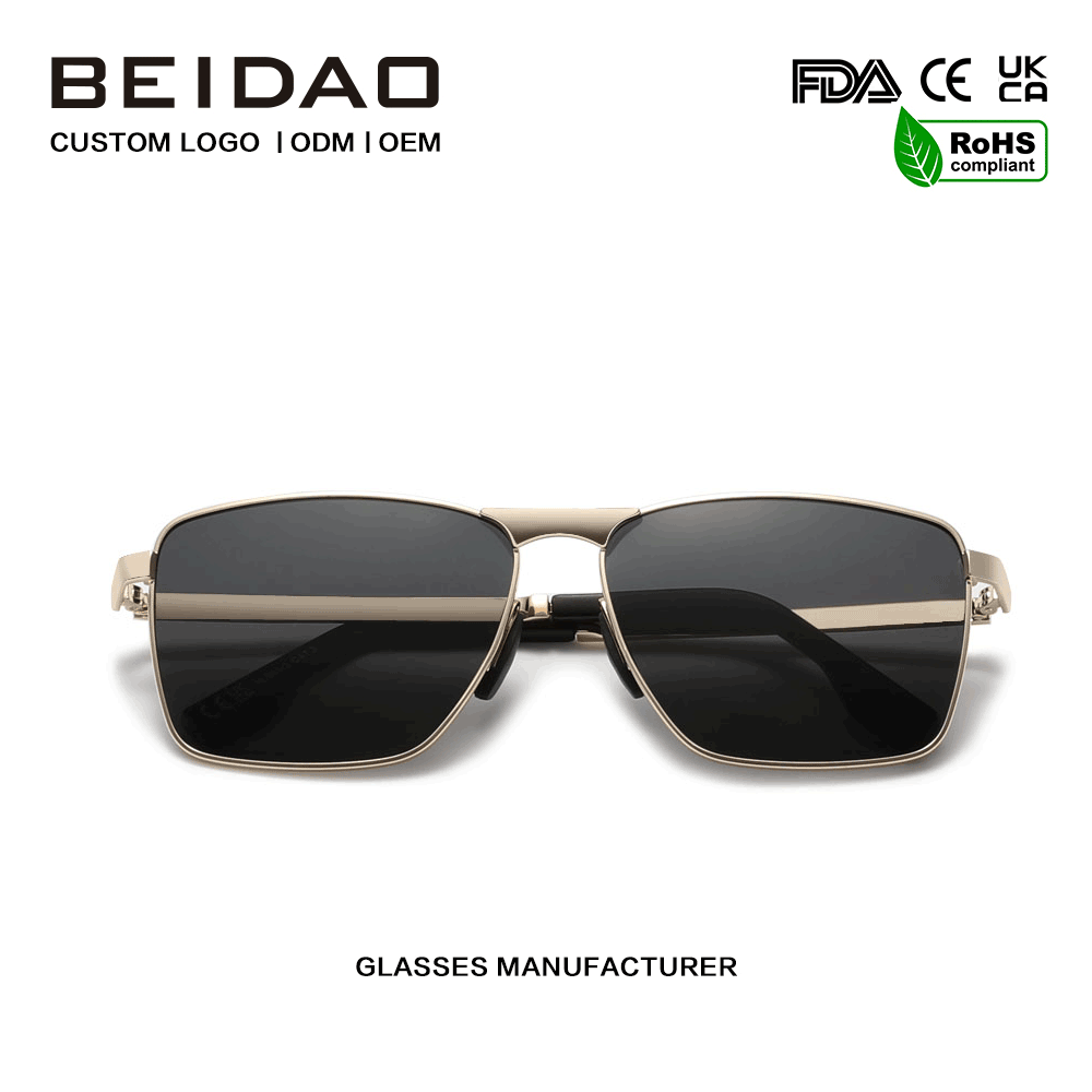Luxusní sluneční brýle Alloy Square UV400 TAC Lenses pro Unisex
