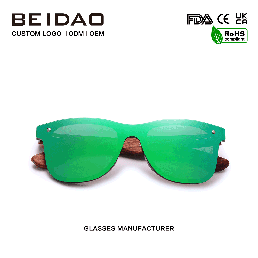 Moderní originální sluneční brýle Bubinga Wood Silver Polarized Driving